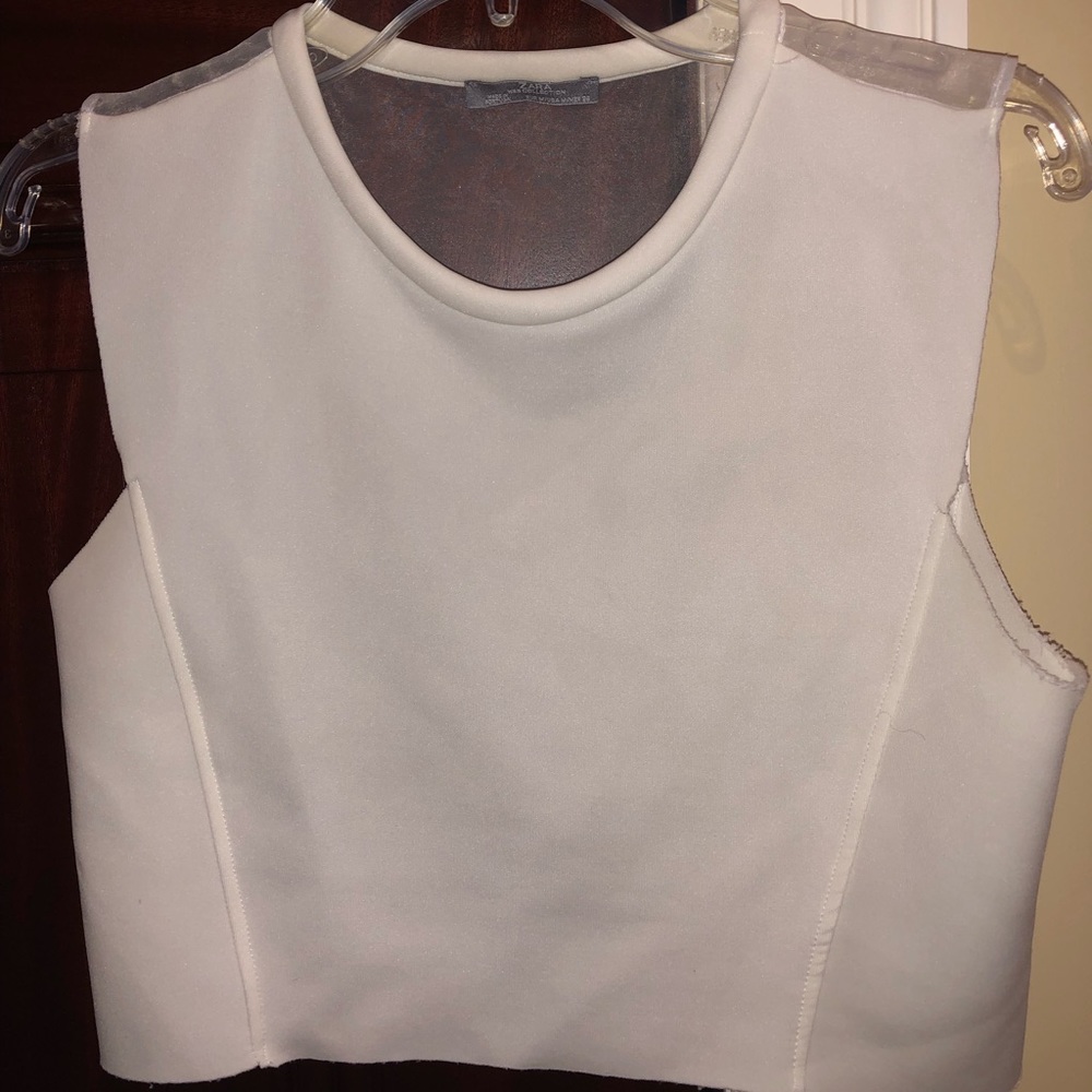 Zara White Crop Top